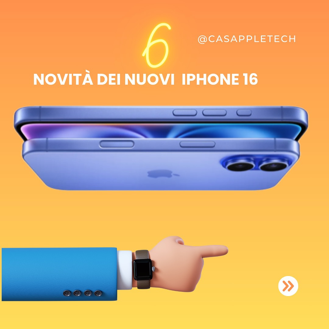 6 novità di iPhone 16/plus presentate da APPLE durante l’evento  del 9 settembre 2024 🗓️.
