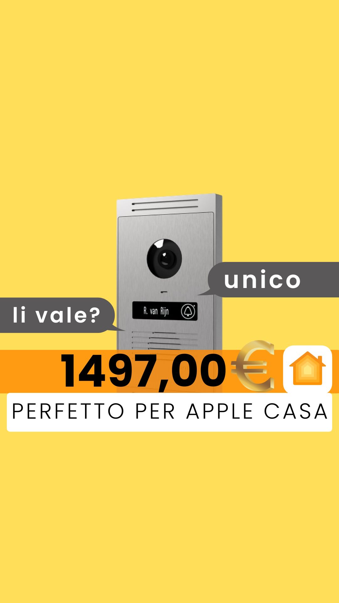Sono sicuro che questo campanello non l’hai mai visto! 😎 Il Robin ProLine HD Doorbell è l’unico POE…