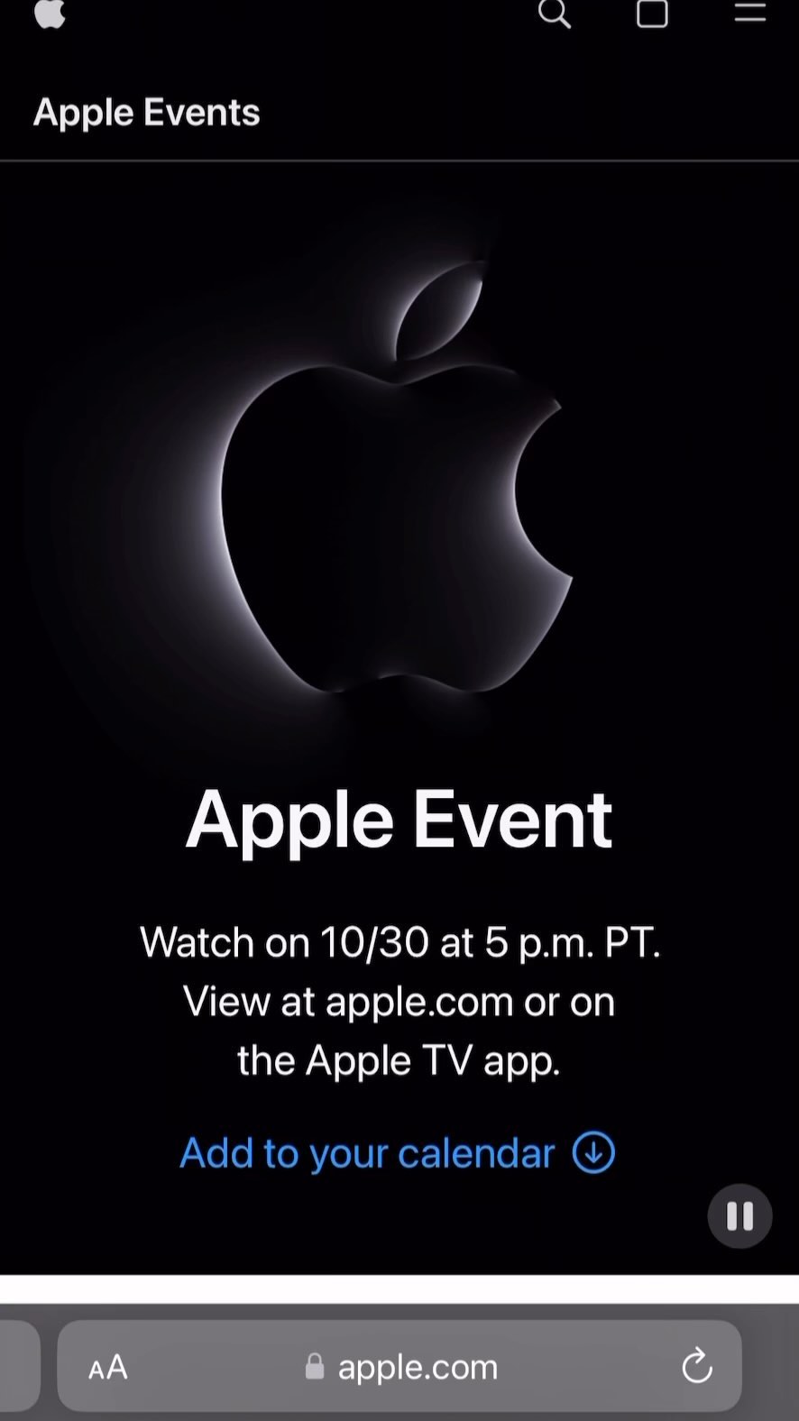 Nuovo evento Apple il 30/10, probabilmente nuovi Mac e iPad.