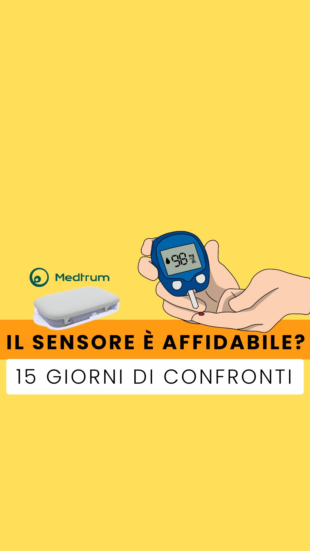 💉 Per 15 giorni ho confrontato le misurazioni del sensore CGM Medtrum con la glicemia capillare:…