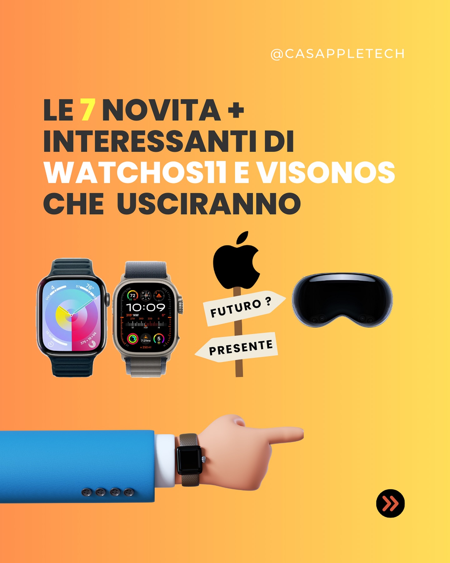 Watchos11⌚️ e vision 🔮os2 — Te lo riepilogo in questo post.