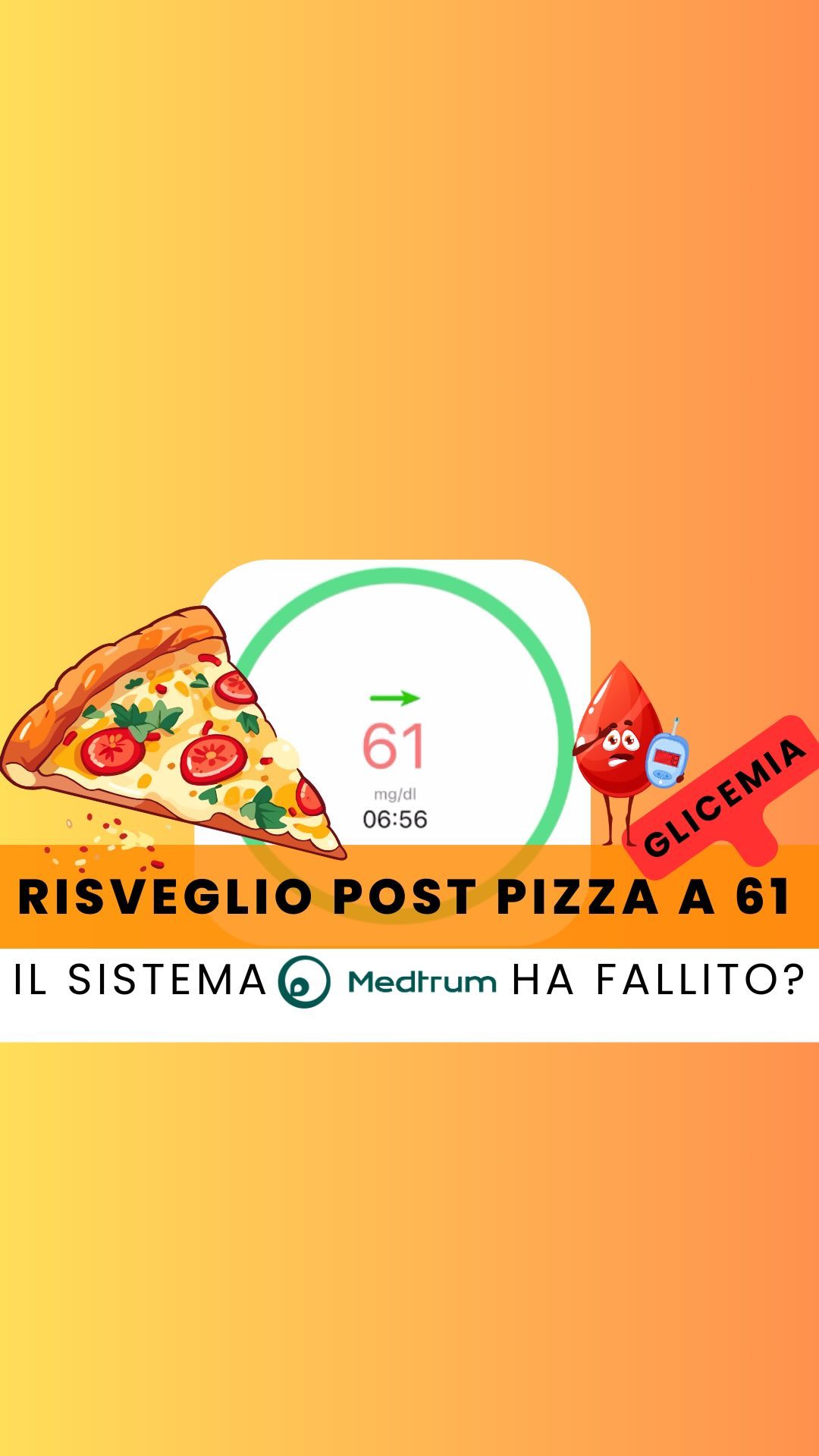 🌞 Domenica mattina, sveglia forzata con la glicemia a 61.