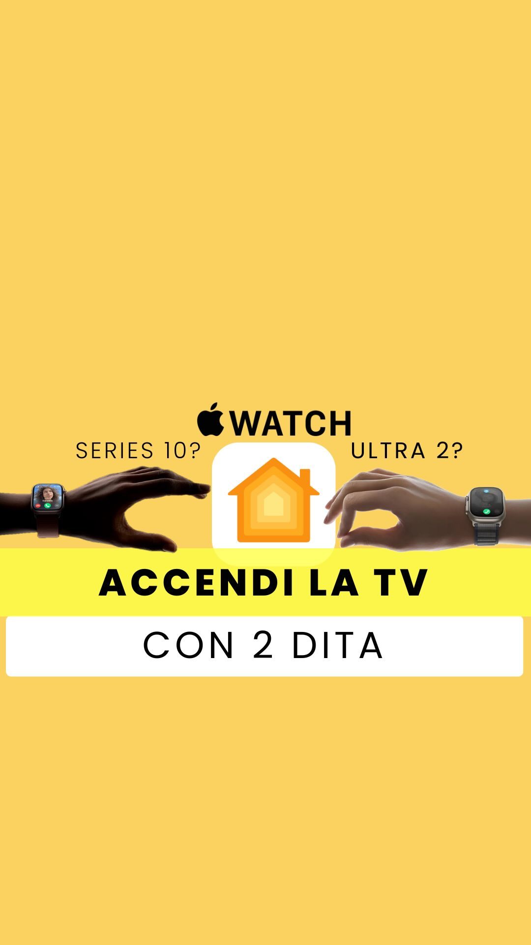 Guarda qui: con un semplice Double Tap sul mio AppleWatch, accendo la TV collegata a HomeKit in un istante! 😎