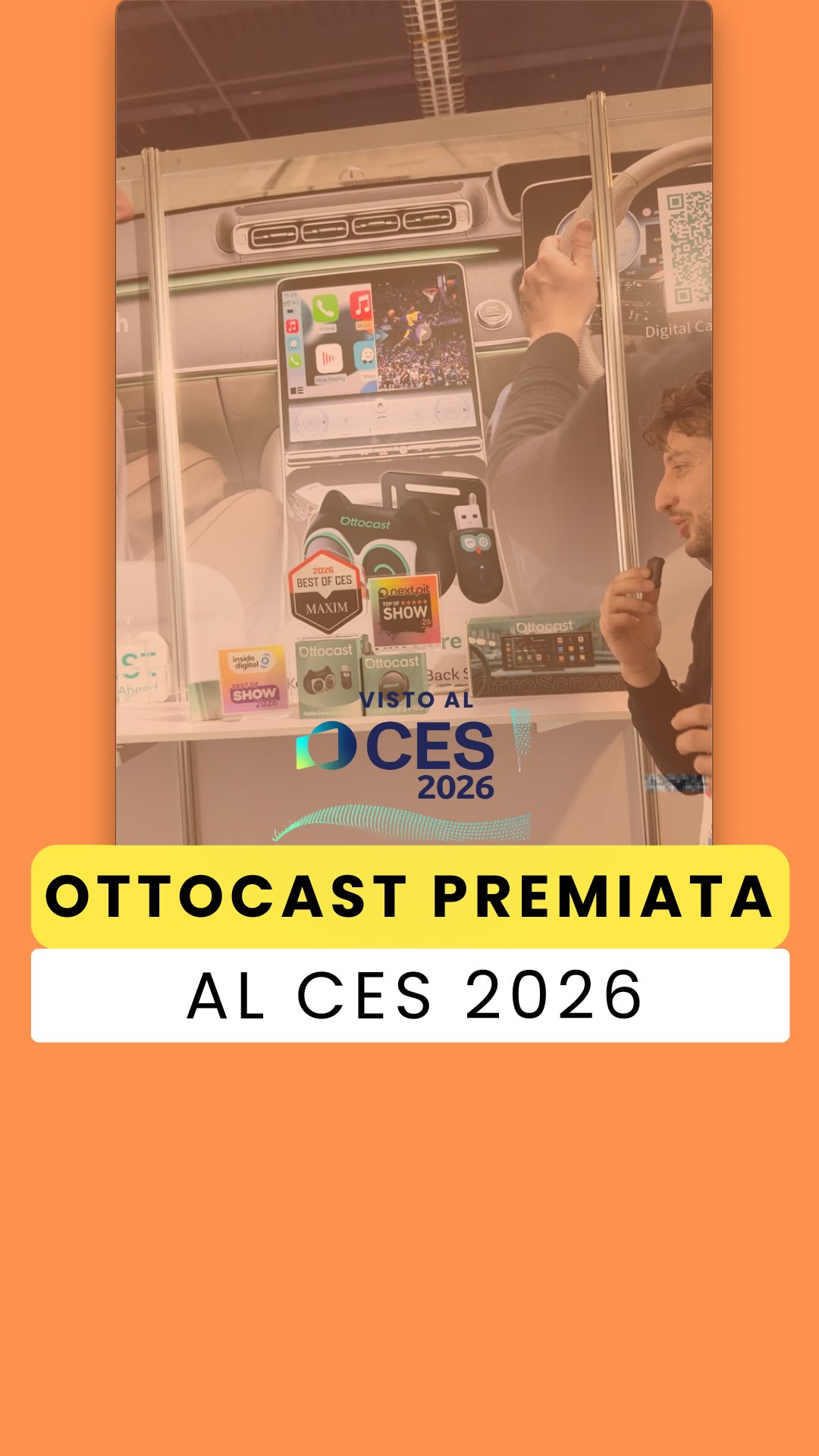 CES 2026 | Stand Ottocast 🏆 — Siamo passati allo stand durante la loro premiazione ufficiale.