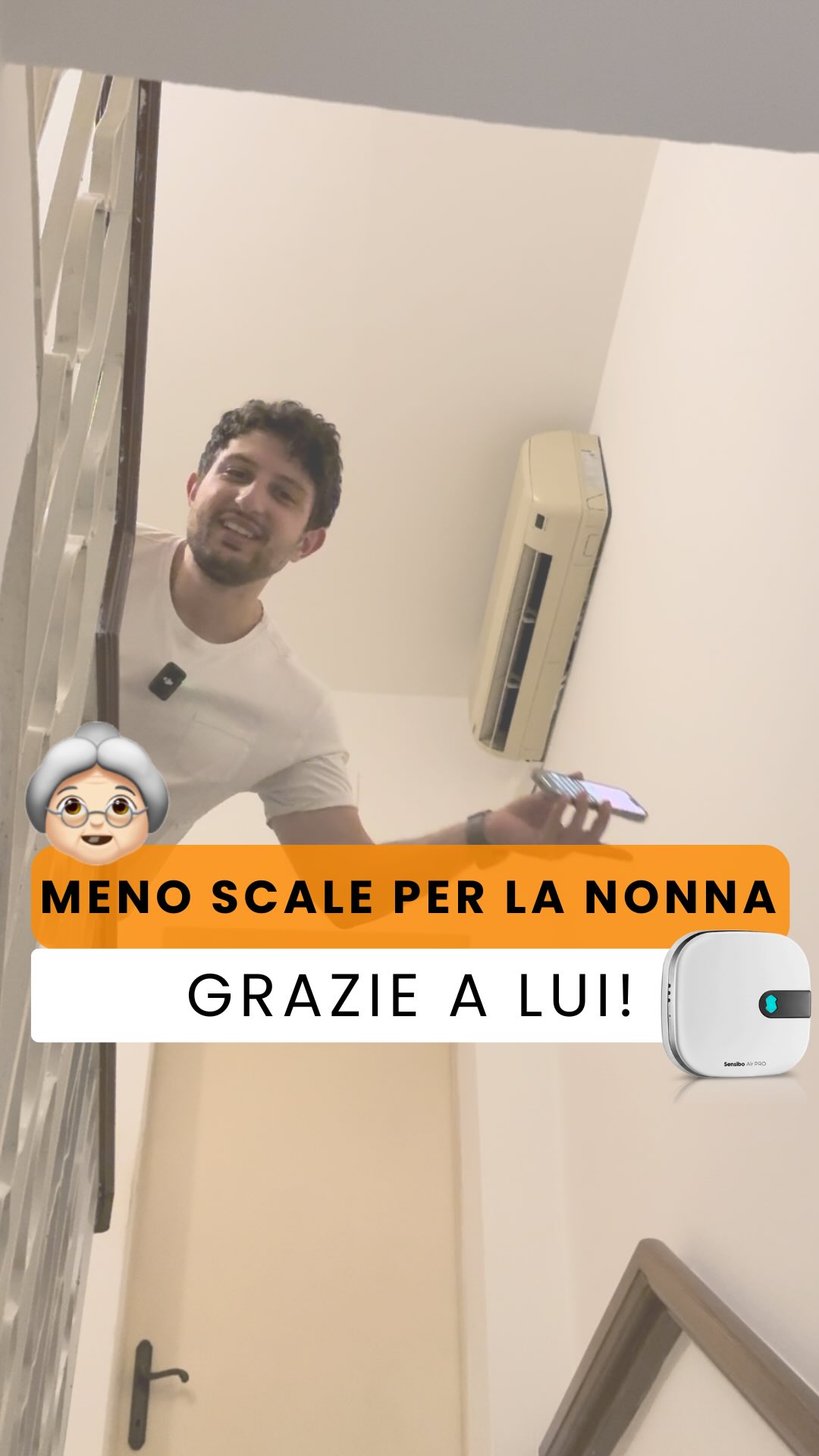 La nonna ha un solo condizionatore… ma si trova al piano di sopra.