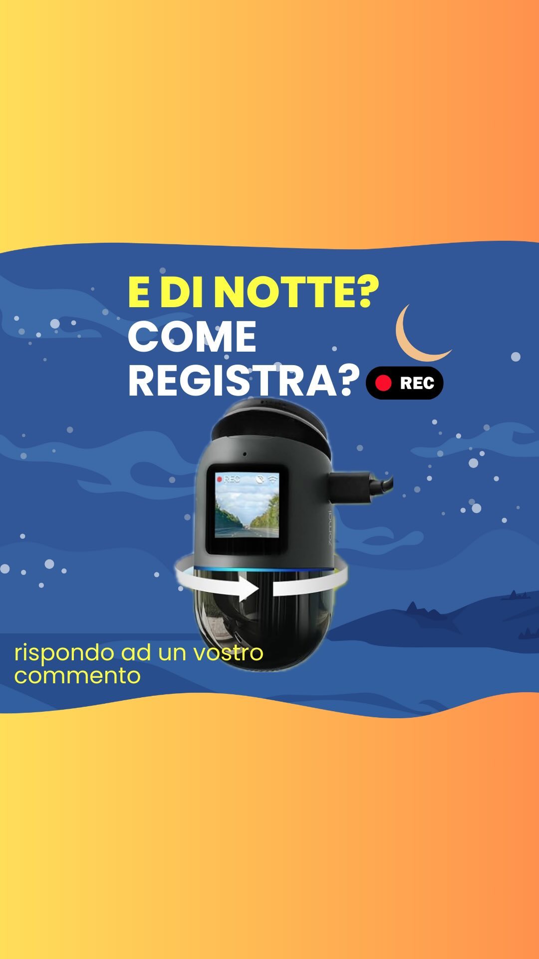 Vediamo una registrazione notturna della dashcam 70mai. . . 🌙💤📹